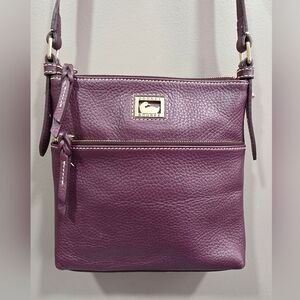 Dooney & Bourke Plum Pebble Leather Crossbody Bag
